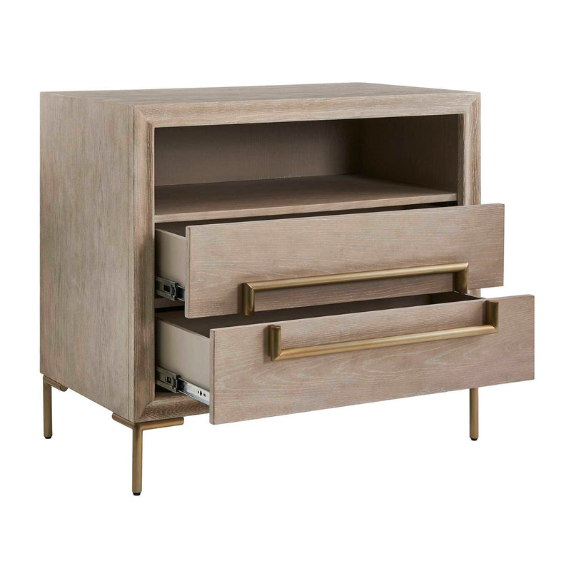 Alessia - Modern Side Table - Light Oak