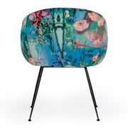 Roxann - Contemporary Floral Velvet Dining Chair — view 4