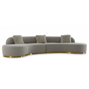 Frontier - Glam Grey Fabric Curved Sectional Sofa — view 2
