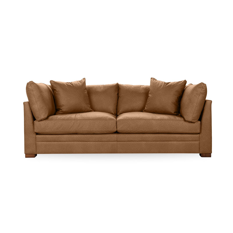 Classic Home Audrey stationary sofa with plush fabric upholstery and elegant design, shown in a cozy living room setting.