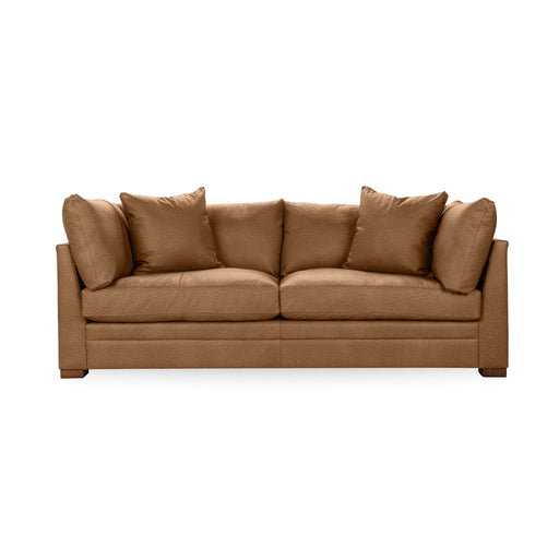 Classic Home Audrey stationary sofa with plush fabric upholstery and elegant design, shown in a cozy living room setting.
