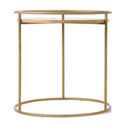 Gilcrest - Glam Brown and Gold Marble End Table — view 4