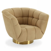 Granby - Glam Fabric and Gold Chair — view 2
