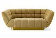 Granby - Glam Fabric and Gold Loveseat — view 2