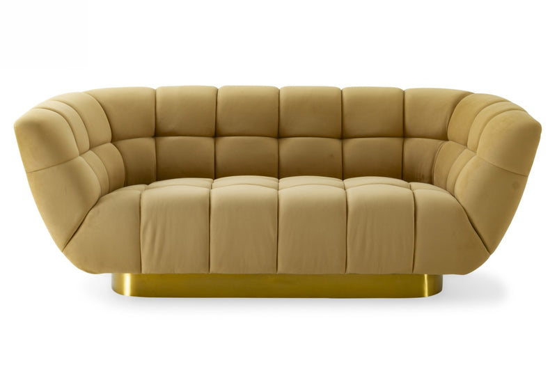 Granby - Glam Fabric and Gold Loveseat — view 2