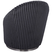 Uttermost Crue fabric swivel chair with modern design and cushioned seat, featuring a sleek, upholstered fabric finish.