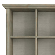 Simpli-Home Acadian handcrafted cube storage organizer with multiple compartments for versatile home organization.