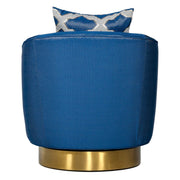 Niagra - Glam Blue and Gold Fabric Accent Chair — view 3