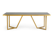 Nolte - Glam Black Zebrawood and Gold Dining Table — view 2