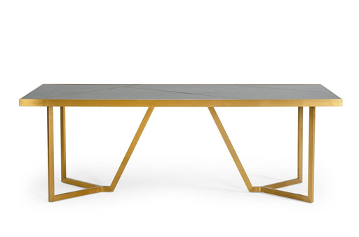 Nolte - Glam Black Zebrawood and Gold Dining Table — view 2