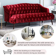 Comfy 3 Seat Sofa With Wooden Legs, For Living Room And Study - R&R Furniture Gallery (Fountain Valley, CA)