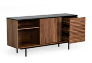 Maggie - Modern Walnut and Grey Buffet — view 2