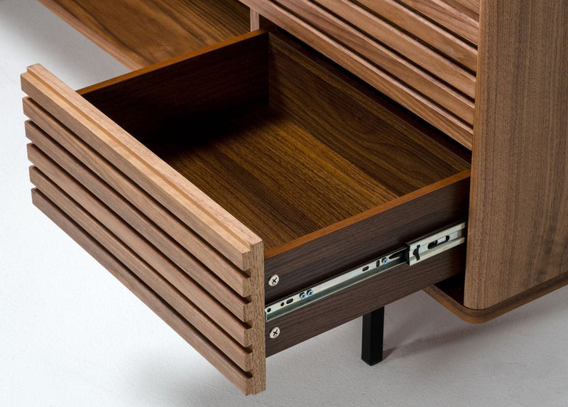 Maggie - Modern Walnut and Grey Buffet — view 3