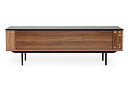 Maggie - Modern Walnut and Grey TV Stand — view 3