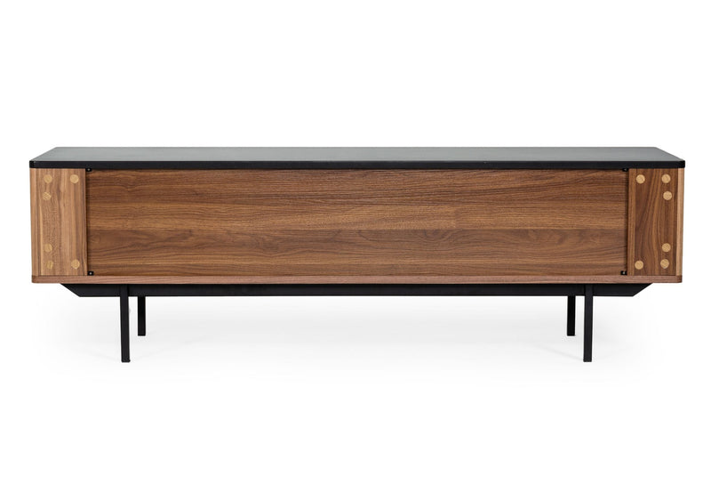Maggie - Modern Walnut and Grey TV Stand — view 3