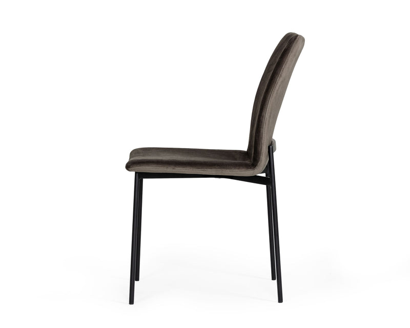 Maggie - Modern Black and Brown Dining Chair (Set of 2) — view 2