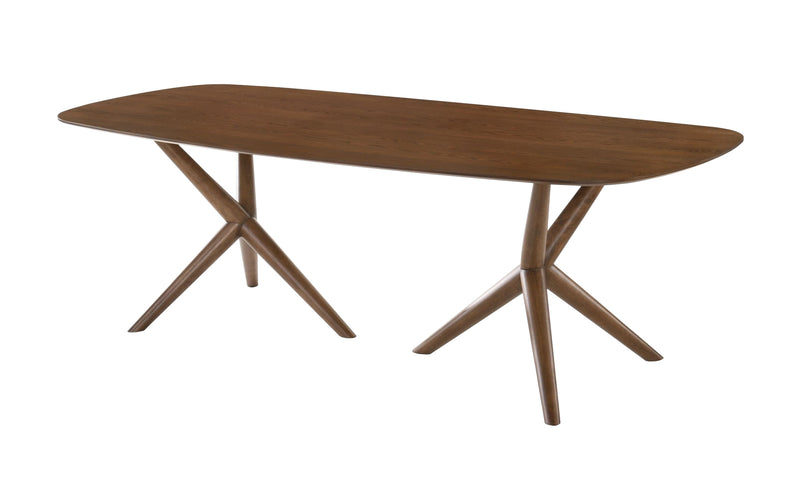 Utah - Modern Walnut Rectangular Dining Table — view 3