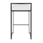 Lumi Source Fuji contemporary stackable counter stool set with sleek modern design and wooden legs, shown in a neutral color.