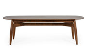 Ackley - Modern Walnut Rectangular Dining Table — view 5