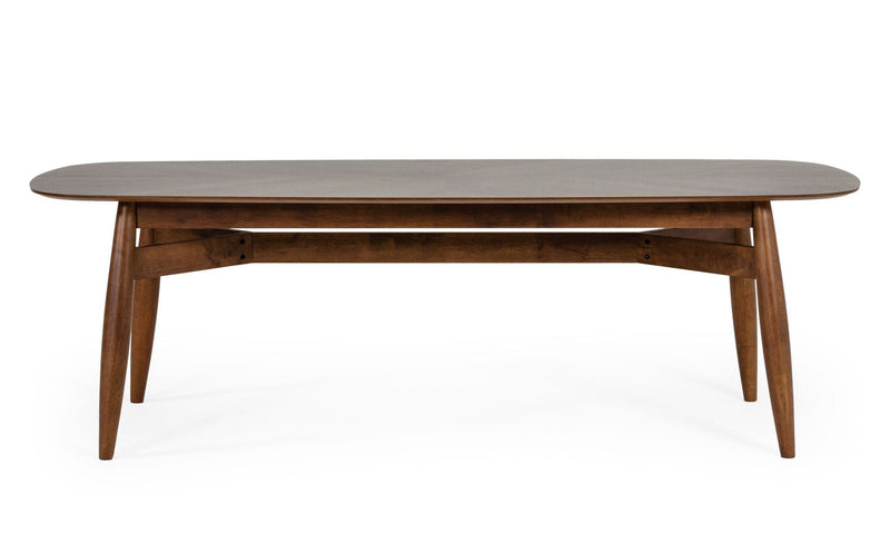 Ackley - Modern Walnut Rectangular Dining Table — view 5
