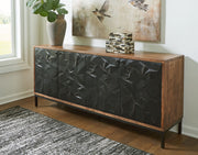 Dorannby - Accent Cabinet - Black / Brown - R&R Furniture Gallery (Fountain Valley, CA)