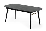 Addax - Modern Black Extendable Dining Table — view 2