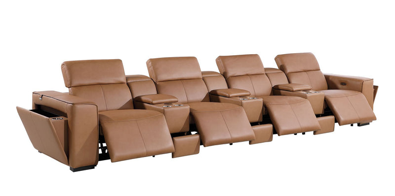 1224 - 7-Piece Modular Power Reclining Sofa In With 4 Power Recliners & Power Headrests