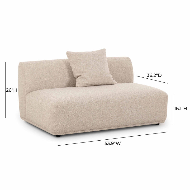 Sylvie - Armless 2-Seater - Cream - R&R Furniture Gallery (Fountain Valley, CA)