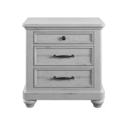 3 Drawer Nightstand With USB - Gray - Wood - R&R Furniture Gallery (Fountain Valley, CA)