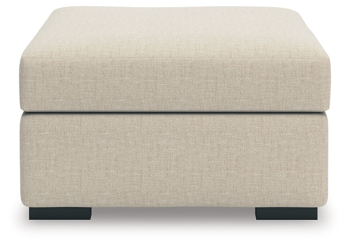 LadyMae - Oversized Accent Ottoman - Twill - R&R Furniture Gallery (Fountain Valley, CA)