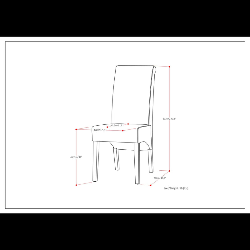 Avalon - Deluxe Parson, Dining Chair (Set of 2) - R&R Furniture Gallery (Fountain Valley, CA)