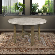 Karsen - Dining Table With Marble Top - Natural Marble Top & Rustic Oak - R&R Furniture Gallery (Fountain Valley, CA)