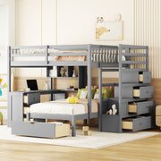 Bunk Bed With Desk, Drawers And Shelves - R&R Furniture Gallery (Fountain Valley, CA)