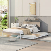 Platform Bed Frame With Trundle, USB Ports And Slat Support, No Box Spring Needed - R&R Furniture Gallery (Fountain Valley, CA)