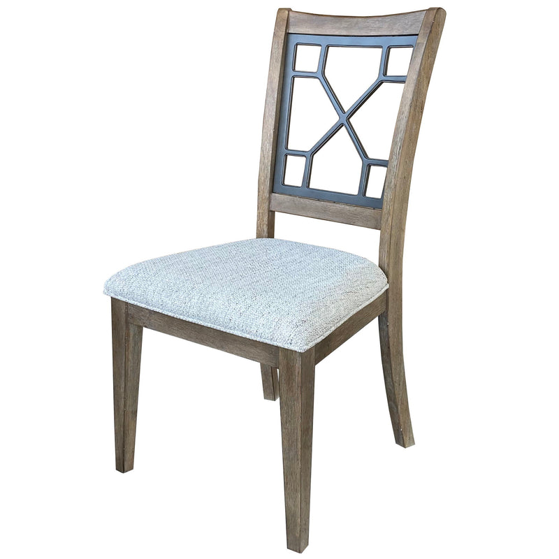 Sundance Dining - Grid Back Dining Chair (Set of 2) - Sandstone - R&R Furniture Gallery (Fountain Valley, CA)
