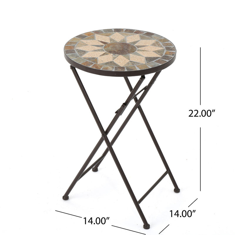 Silvester - End Table - Beige / Black - R&R Furniture Gallery (Fountain Valley, CA)