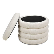 Fuji - Oversized Round Storage Ottoman - R&R Furniture Gallery (Fountain Valley, CA)