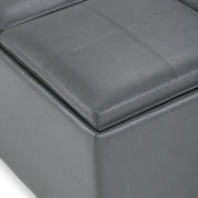 Avalon - Square Coffee Table, Storage Ottoman - R&R Furniture Gallery (Fountain Valley, CA)