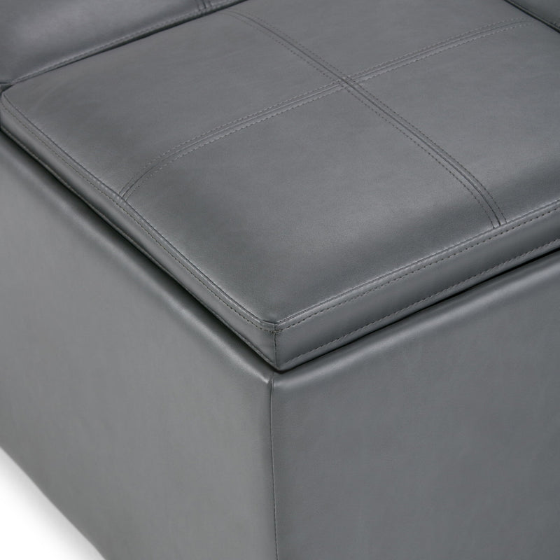 Avalon - Square Coffee Table, Storage Ottoman - R&R Furniture Gallery (Fountain Valley, CA)
