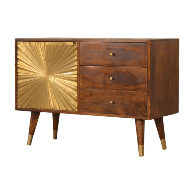 Manila - Sideboard, 3 Drawer - Chestnut - R&R Furniture Gallery (Fountain Valley, CA)