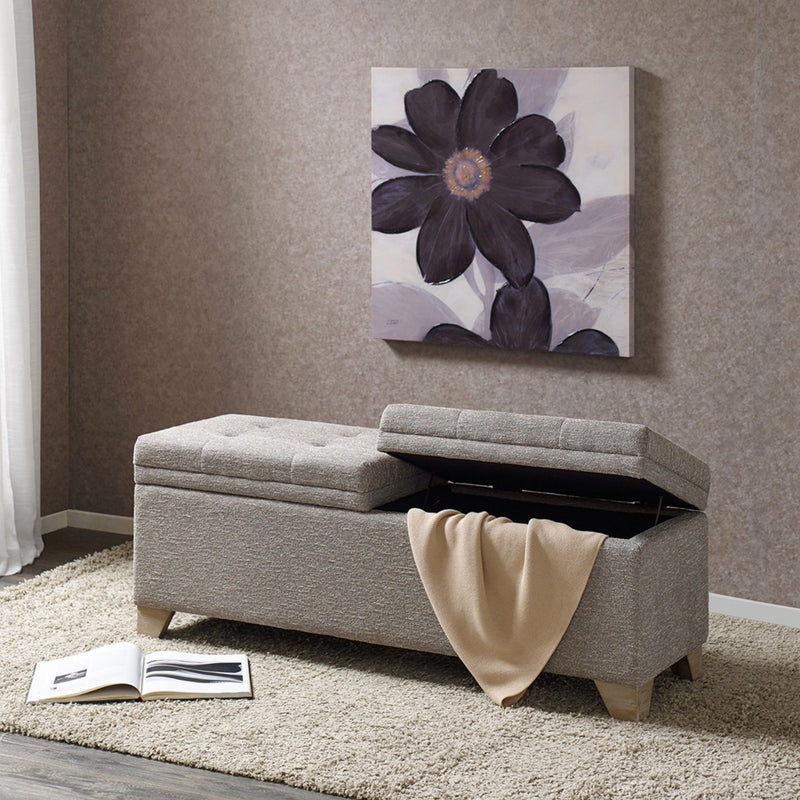 Soft Close Upholstered Storage Bench, Convenient Design - R&R Furniture Gallery (Fountain Valley, CA)