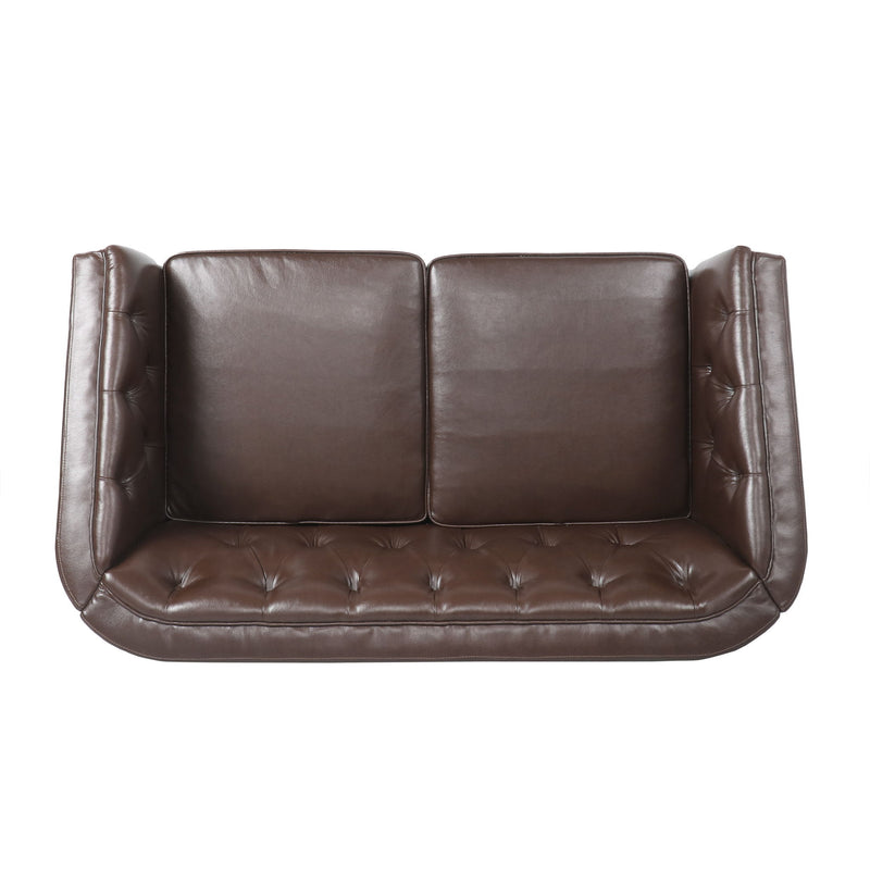Sophisticated Loveseat With Diamond Stitched Detailing - R&R Furniture Gallery (Fountain Valley, CA)