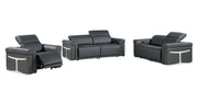 1126 - Top Grain Power Reclining Italian Leather Living Room Set - R&R Furniture Gallery (Fountain Valley, CA)