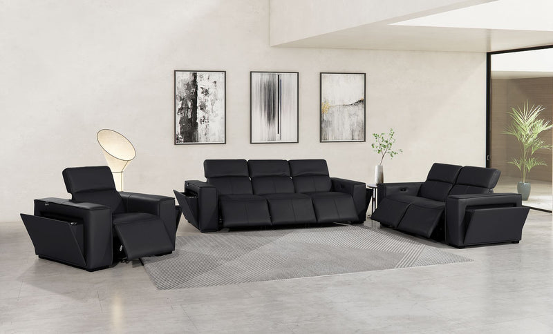 1224 - 6-Piece Modular Power Reclining Sofa, Loveseat & Chair Set In With 6 Power Recliners & Power Headrests