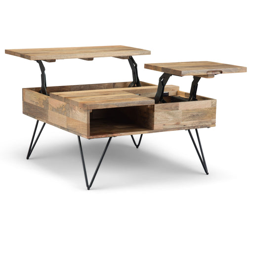 Hunter - Lift Top Square Coffee Table - Natural - R&R Furniture Gallery (Fountain Valley, CA)