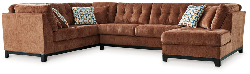 Laylabrook 3-Piece Sectional Sofa with Corner Chaise — Plush Upholstered Living Room Set in Spice