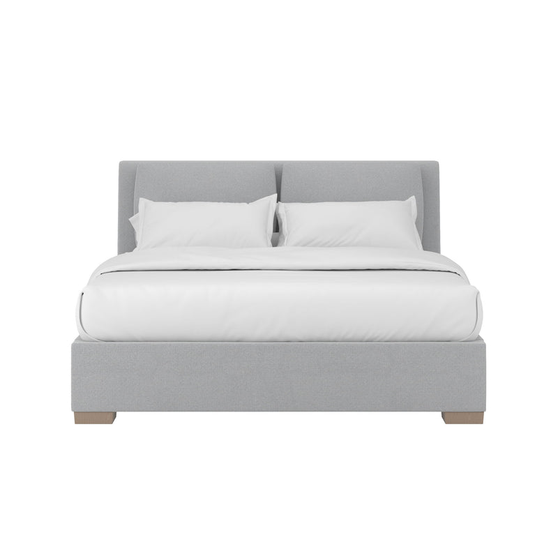 Grant King Pillow Back Uph Bed-Alum