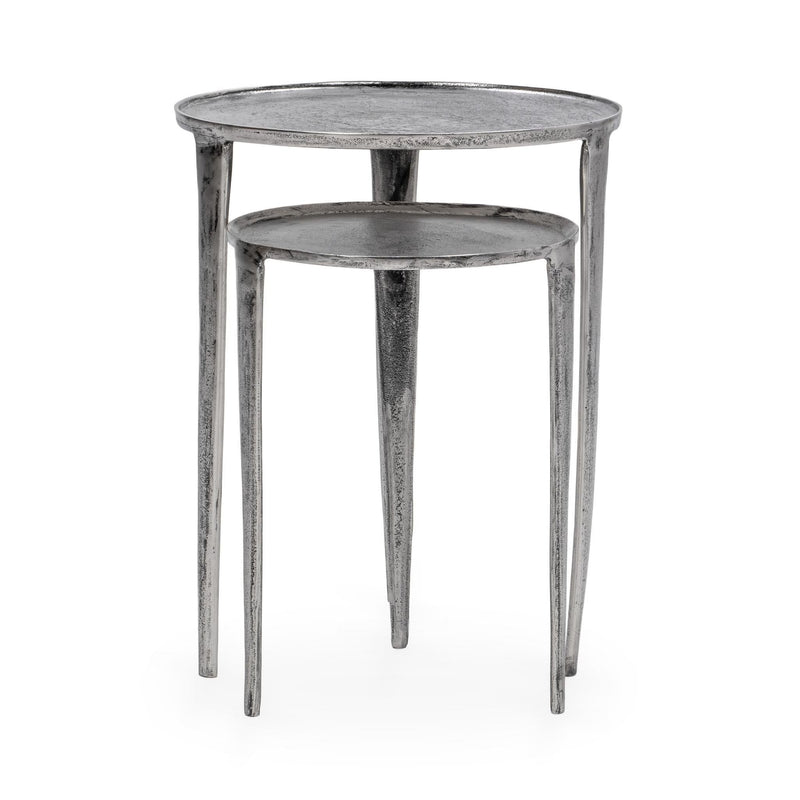 Elinor - Nesting Accent Tables (Set of 2) - Nickle - R&R Furniture Gallery (Fountain Valley, CA)