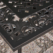 Outdoor Extendable Aluminum Dining Table With Pattern Table Top And Curved Legs - Copper - R&R Furniture Gallery (Fountain Valley, CA)