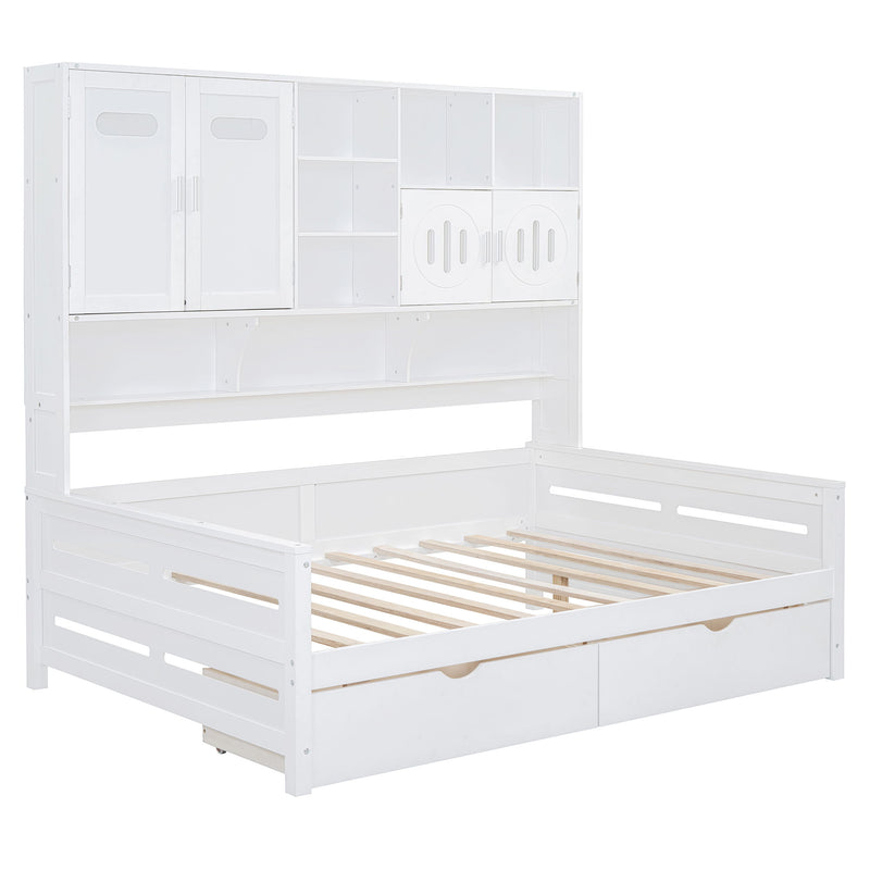 Daybed With All-In-One Cabinet And Shelf - R&R Furniture Gallery (Fountain Valley, CA)